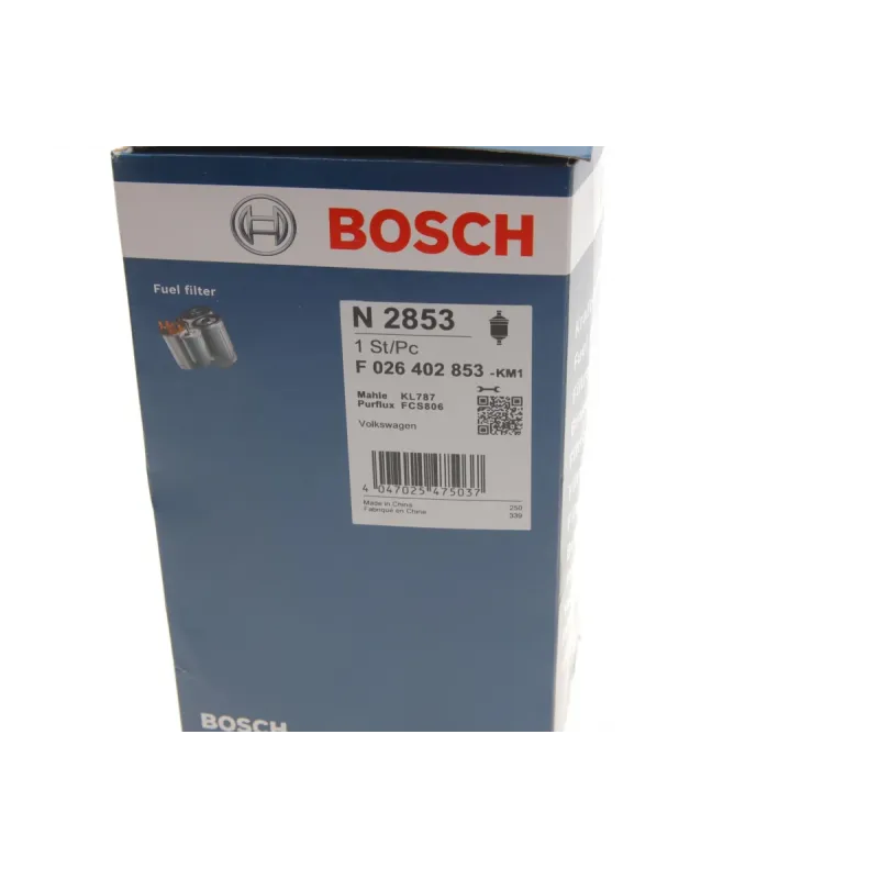 Фільтр паливний BOSCH F 026 402 853 для Volkswagen Crafter 2.0 TDI 2011-, магістральний, 221x94.5 мм