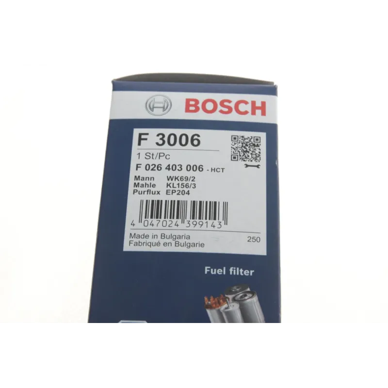 Фільтр паливний BOSCH F 026 403 006 для Volkswagen Caddy 1.6 BiFuel/2.0 EcoFuel 2004-, діаметр 55.5 мм