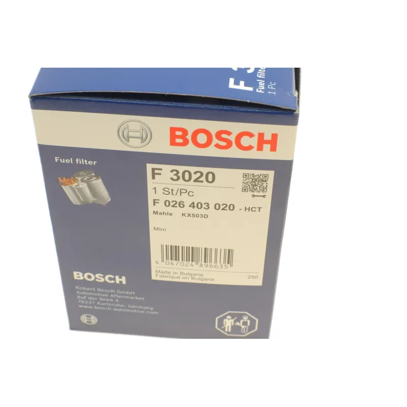 Фільтр паливний BOSCH F 026 403 020 для Mini Cooper R56 1.6 2006-2015, 74.5 мм