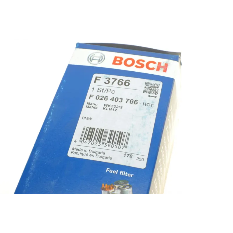 Фільтр паливний BOSCH F 026 403 766 для BMW 7 (E65/E66/E67) 3.0-4.8i 01-08, 318x59 мм
