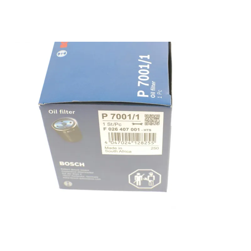 Фільтр масляний BOSCH F 026 407 001 для Nissan Primera/Almera 2.2 Di 2000-, зовнішній діаметр 65 мм