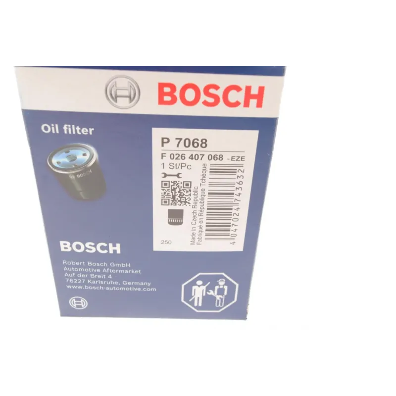 Фільтр масляний BOSCH F 026 407 068 для Honda Accord VIII/Civic/CR-V 2.2 2006-2016, 64x94x31 мм