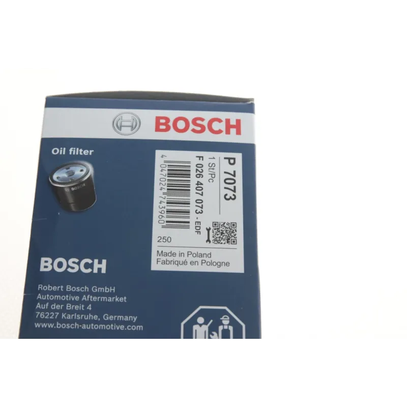 Фільтр масляний BOSCH F 026 407 073 для Opel Astra H/J, Chevrolet Cruze 1.7 CDTI, 92 мм