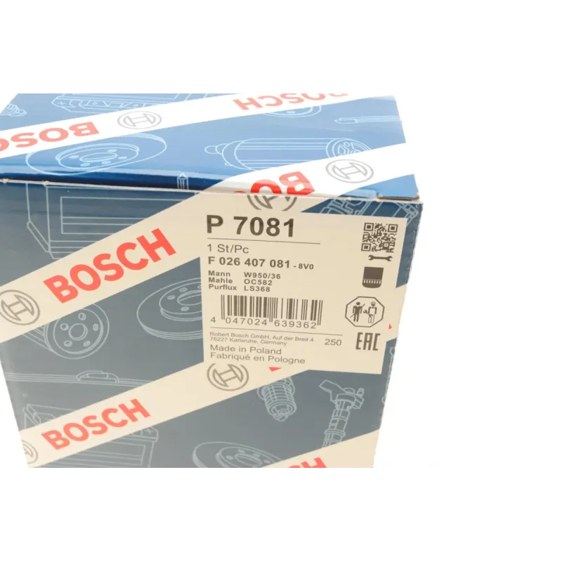 Фільтр масляний BOSCH F 026 407 081 для Iveco Daily III 3.0HPT 2000-2006, 94 мм
