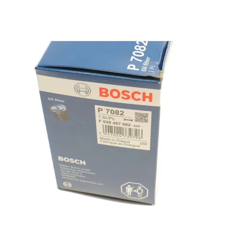 Фільтр масляний BOSCH F 026 407 082 для Fiat Scudo, Citroen Berlingo 1.6 JTD/HDI 2007-, 72x83x65 мм