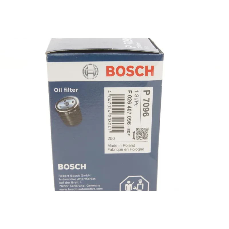 Фільтр масляний BOSCH F 026 407 096 для Citroen Nemo 1.3HDI, Fiat Doblo 1.3/1.6D, Opel Combo 1.3/1.6 CDTi