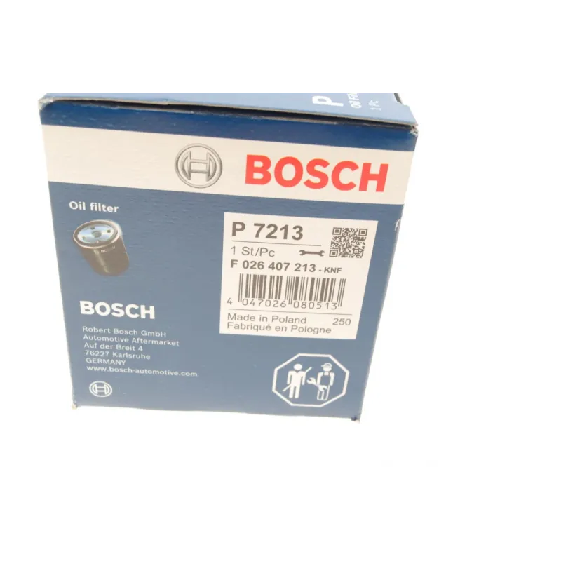 Фільтр масляний BOSCH F 026 407 213 для Opel Astra K 1.0/1.4, Insignia B 1.5/2.0, M22x1.5