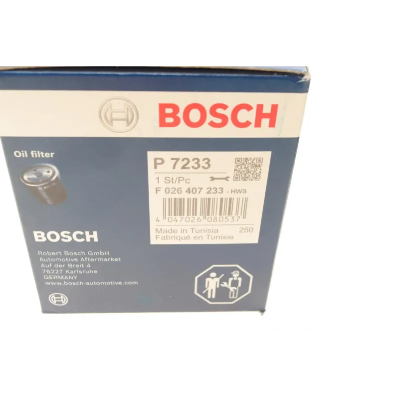 Фільтр масляний BOSCH F 026 407 233 для Ford Transit Custom, Focus III, Galaxy 2.0 TDCi 14-, M 20x1.5