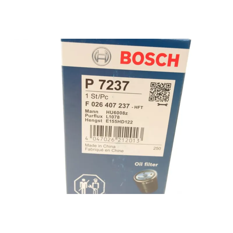 Фільтр масляний BOSCH F 026 407 237 для Mercedes-Benz A-Class W176, C-Class W205, E-Class W212 4.0-5.5 2011-