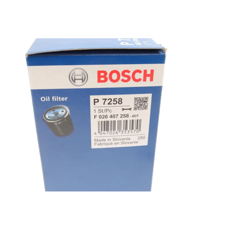 Фільтр масляний BOSCH F 026 407 258 для Jeep Grand Cherokee IV (WK, WK2) 3.0 CRD 2011-, зовнішній діаметр 66 мм