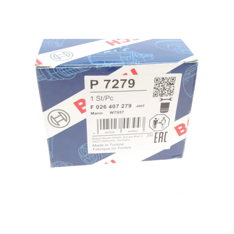 Фільтр масляний BOSCH F 026 407 279 для Ford Focus/Transit Connect/Tourneo Connect 1.0/1.5 EcoBoost 2013-, 76x62 мм