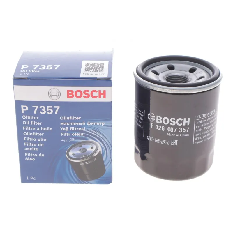 Фільтр масляний BOSCH F 026 407 357 для Hyundai i10/i20 1.2 2008-2015, M 20x1.5