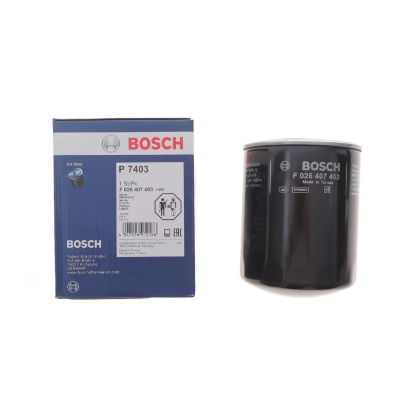 Фільтр масляний BOSCH F 026 407 403 для Ford Ranger, Toyota Avensis, Hilux 2.0D-4.2D 1981-2007