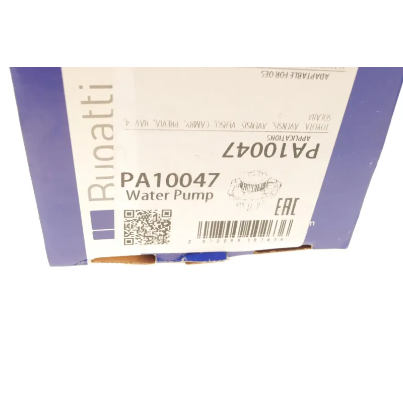 Помпа води BUGATTI PA10047 для Toyota Avensis, Camry, Corolla, RAV4 2.0/2.4 VVTi 4WD 2000-, Lexus HS 2009-, 7 лопатей, метал