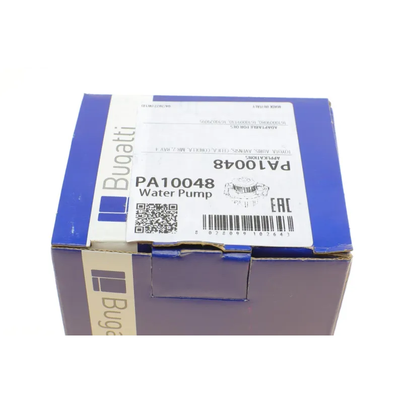 Помпа води BUGATTI PA10048 для Toyota Avensis/Corolla 1.4-1.8 VVT-i 2000-2014, 6 лопатей, Ø 90 мм