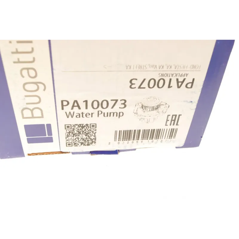 Помпа води BUGATTI PA10073 для Ford Fiesta V/Fusion 1.3 60-70 л.с. 2001-2008, діаметр 49.5 мм