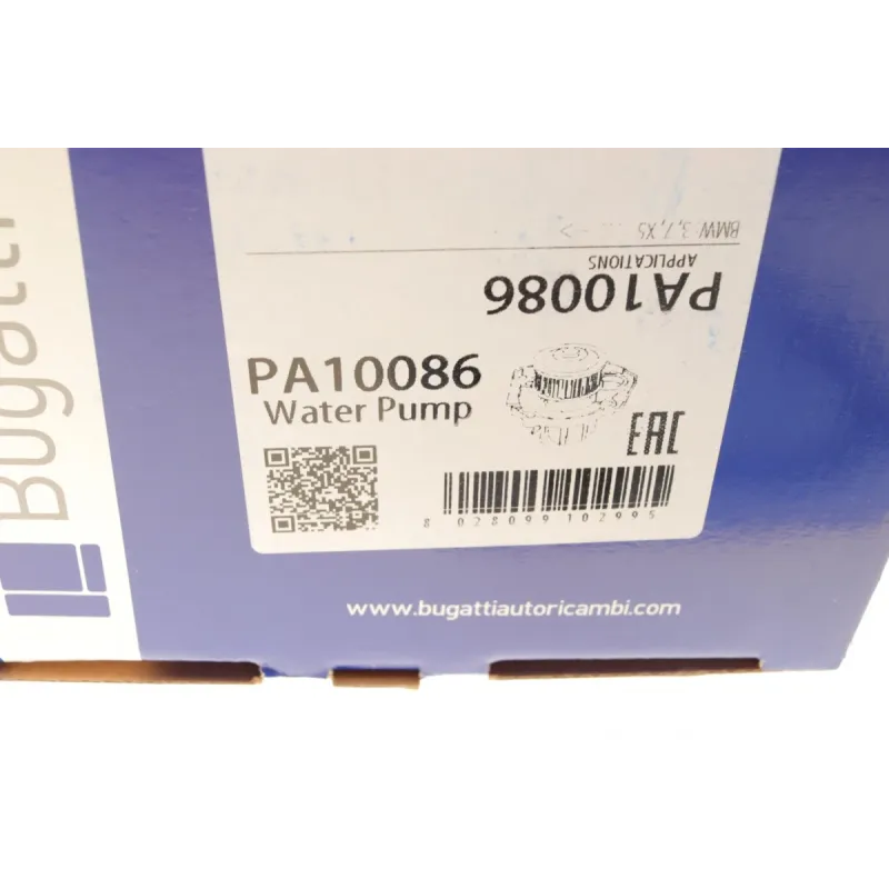 Помпа води BUGATTI PA10086 для BMW 3 (E46/E90) 2.0/3.0d 2003-2010, 65 мм