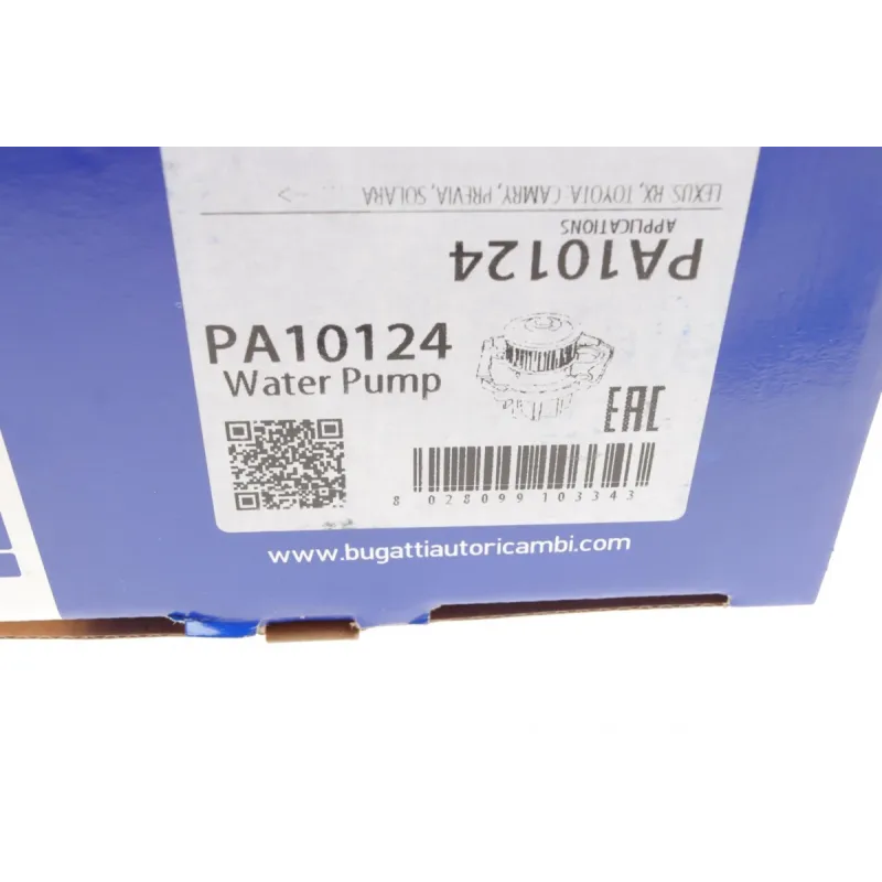 Помпа води BUGATTI PA10124 для Toyota Camry, Highlander, Lexus ES/RX 3.0/3.3 (10 лоп, Ø 60мм)