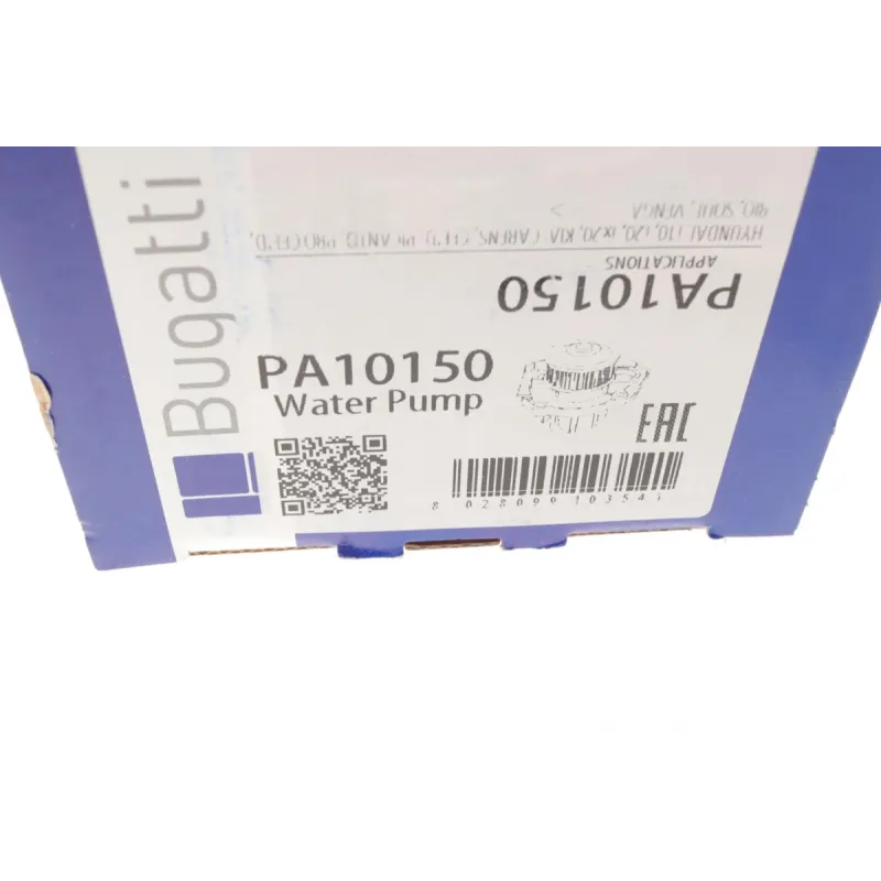 Помпа води BUGATTI PA10150 для Hyundai Accent/Kia Ceed 1.4-1.6CRDi 08-, 61.9 мм