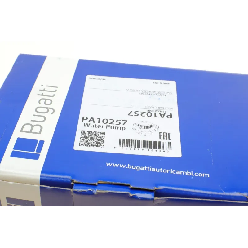 Помпа води BUGATTI PA10257 для Iveco Daily 3.0JTD/HPI/HPT 2004-2011, 84 мм