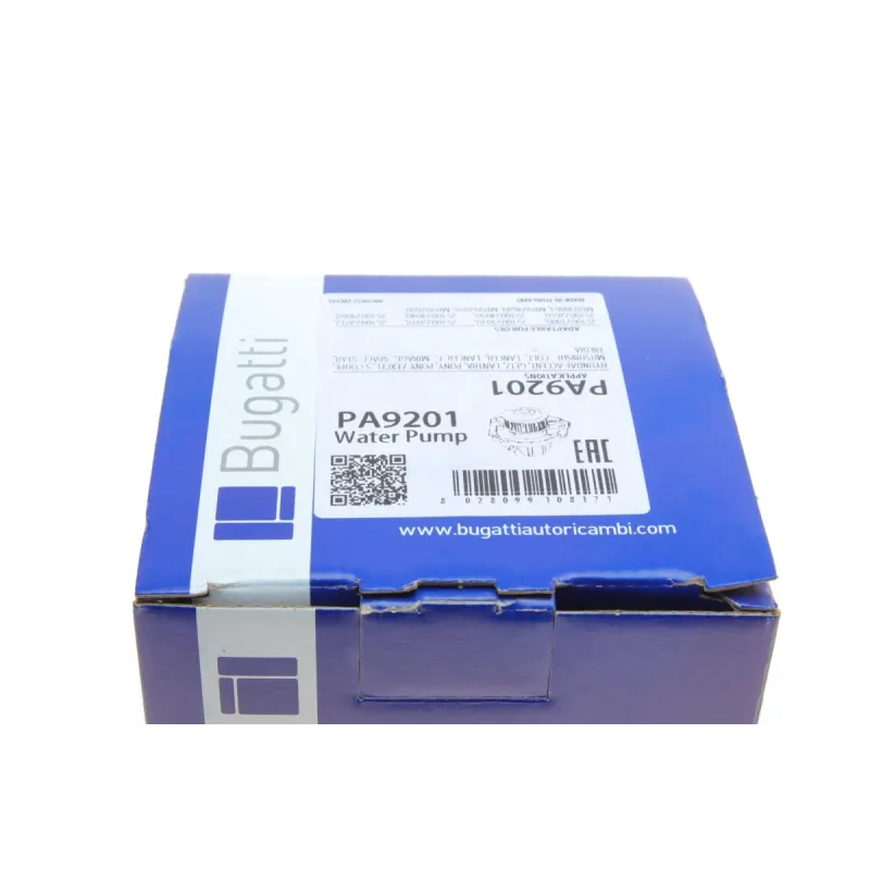 Помпа води BUGATTI PA9201 для Hyundai Accent/Getz/Elantra 1.3-1.5, Mitsubishi Lancer 1.2-1.5, 65 мм