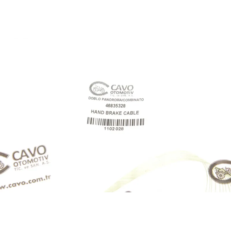 Трос ручника задній CAVO 1102 028 для Fiat Doblo 2003- (1787/1458mm)