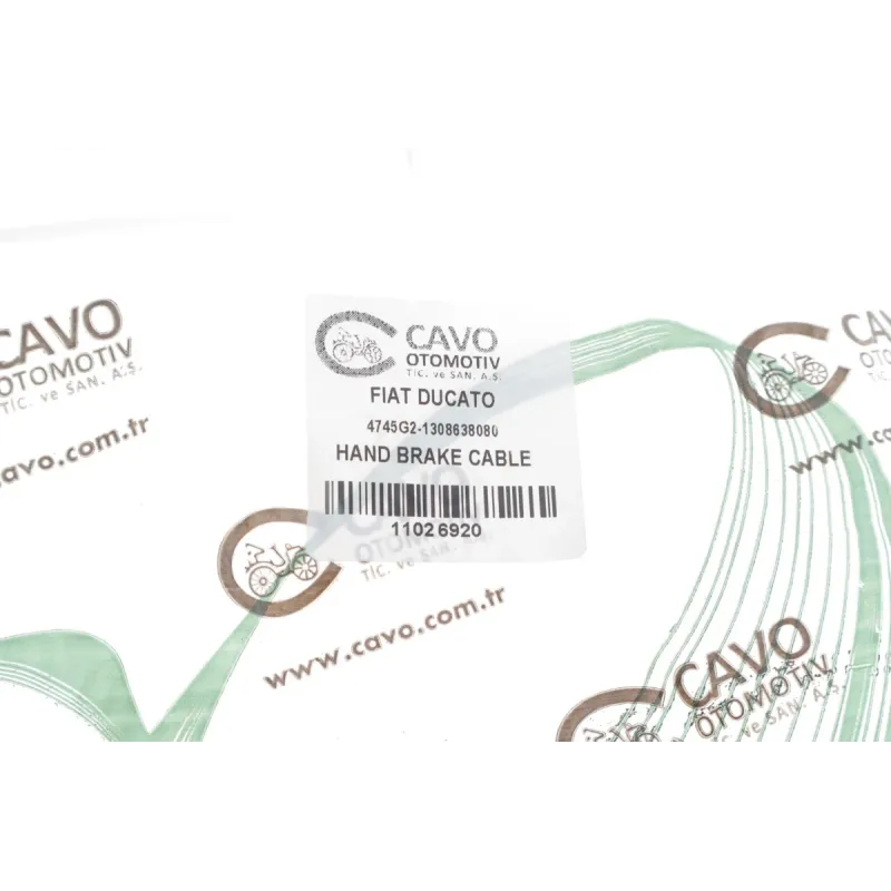 Трос ручника центральний CAVO 1102 692 для Fiat Ducato, Citroen Jumper, Peugeot Boxer 2002-2006 (1059/761 мм)