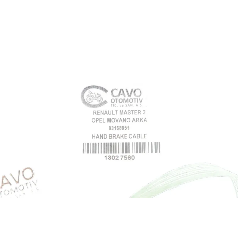Трос ручника CAVO 1302 756 для Renault Master III (RWD) 1490/1142 мм
