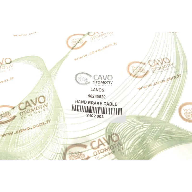 Трос ручника правий CAVO 2402 603 для Daewoo Lanos 1.4-1.6 16V 1997- (1580/1338мм)