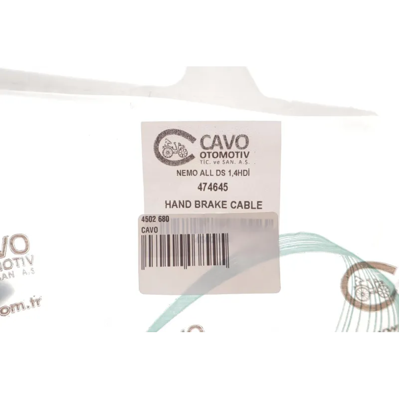 Трос ручника правий CAVO 4502 680 для Citroen Nemo, Fiat Fiorino, Peugeot Bipper 1710/1435mm