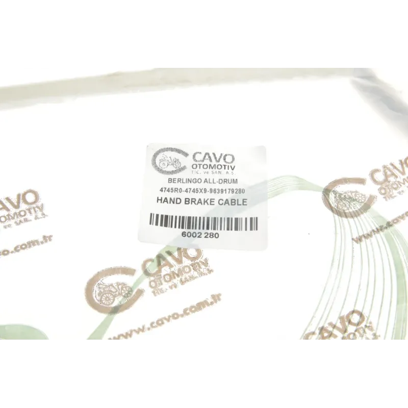Трос ручника задній CAVO 6002 280 для Citroen Berlingo 1996-2005, 1850/1510mm