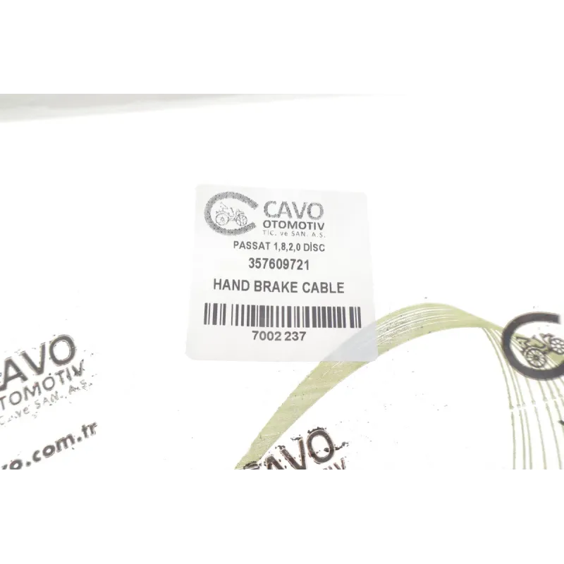 Трос ручника задній CAVO 7002 237 для Volkswagen Passat B3/B4 (3A2, 35I) 1988-1996, 1640/1050mm