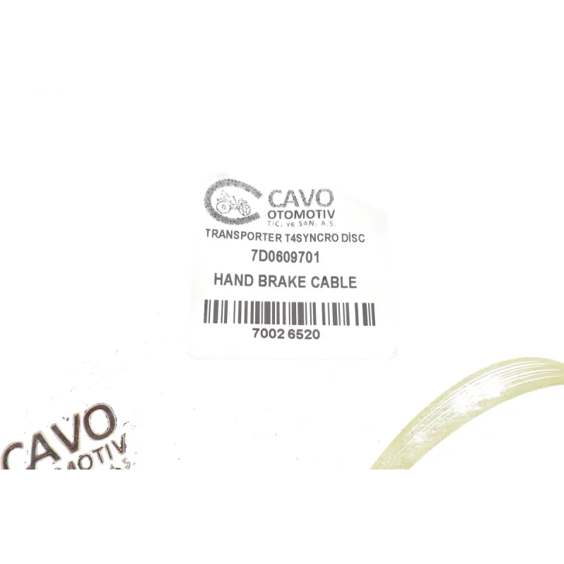 Трос ручника задній CAVO 7002 652 для Volkswagen T4 1996-2003 (дискові гальма, 949/715мм)