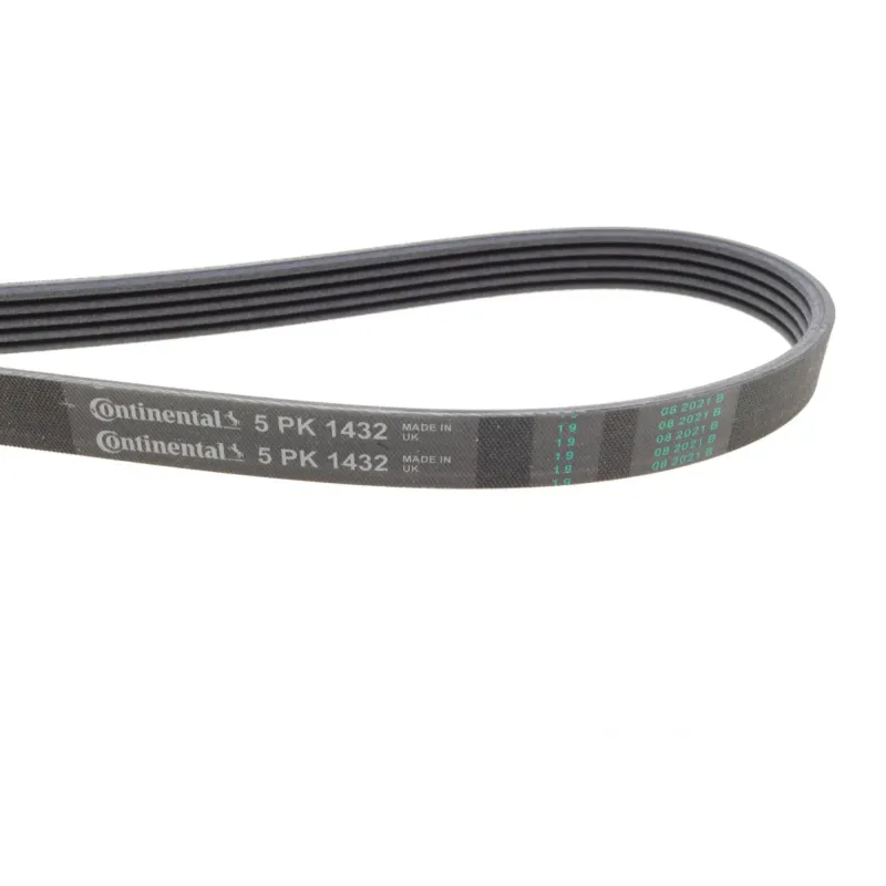 Ремінь генератора CONTINENTAL 5PK1432 для VW Passat B5/Audi A4/A6 1.9TDI 1998-2005, Skoda Superb 1.9/2.0TDI 2001-2008, 1432 мм