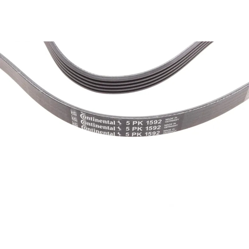 Ремінь генератора CONTINENTAL 5PK1592 для VW Passat B5 1.9TDI 1996-2000, Audi A4 B5 1.9TDI 1995-2000, Kia Carnival 2.9TDi 1999-2006, довжина 1592 мм