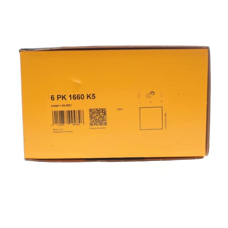 Комплект ременя генератора CONTINENTAL 6PK1660K5 для BMW 1 (F20) 118 d, 120 d 2015-н.в. 6PK1660