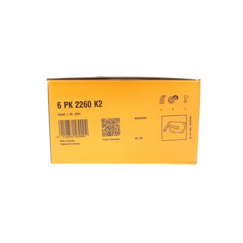 Комплект ременя генератора CONTINENTAL 6PK2260K2 для Mercedes-Benz C-Class W203 2000-2007