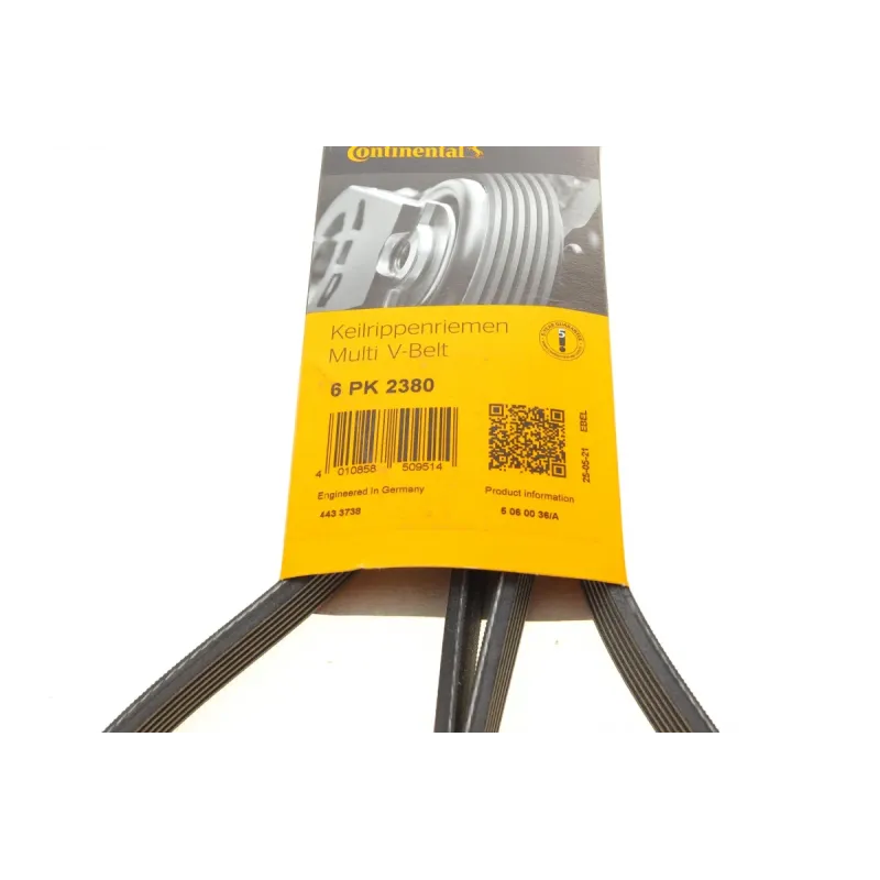 Ремінь генератора CONTINENTAL 6PK2380 для Mercedes-Benz C-Class W202/W203, E-Class W124/W210/W211, 2380 мм