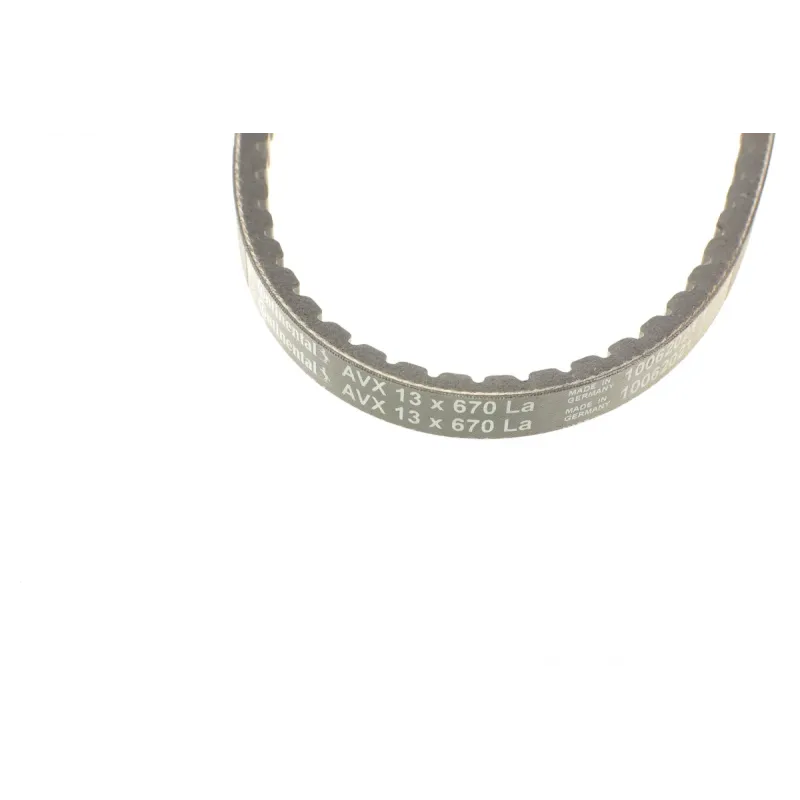 Ремінь генератора CONTINENTAL AVX13X670 для Hyundai Accent 1.4-1.6, Kia Rio 1.4-1.6, довжина 670 мм