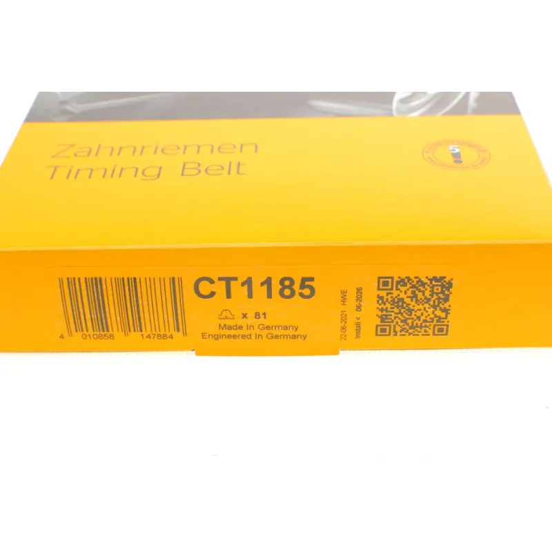 Ремінь ГРМ CONTINENTAL CT1185 для Audi A3, VW Golf, Seat Leon 1.0-1.6 2014-, 81x10 мм