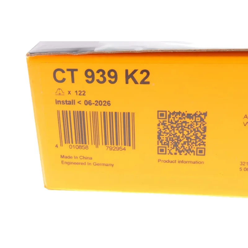 Комплект ГРМ CONTINENTAL CT939K2 для Volkswagen LT 2.5 TDI, VW T4 2.4D/2.5TDI 1991-2006 (122 зубці, 26.4 мм)