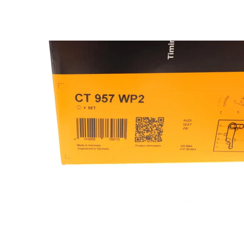 Комплект ГРМ з помпою CONTINENTAL CT957WP2 для Audi A2, VW Golf IV 1.6 FSI/16V 2000-2006 (20/17x130/58z)