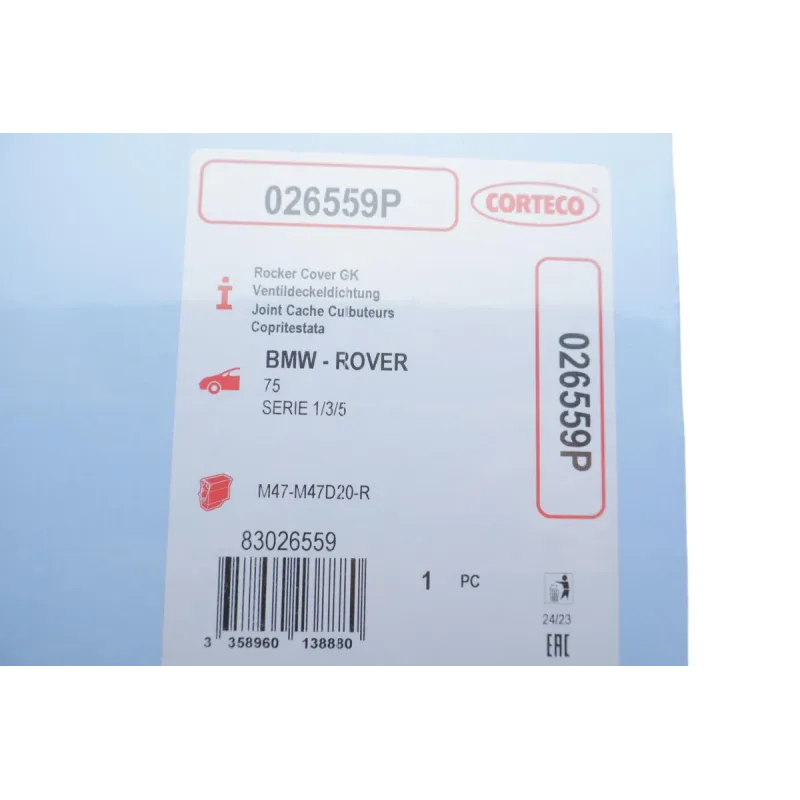 Прокладка кришки клапанів CORTECO 026559P для BMW 3 (E46) 320d 1998-2001, 5 (E39) 520d 2000-2003