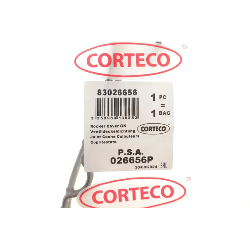 Прокладка кришки клапанів CORTECO 026656P для Ford Fiesta 1.4 TDCi, Citroen C3 1.4 HDi, Peugeot 207 1.4 HDi