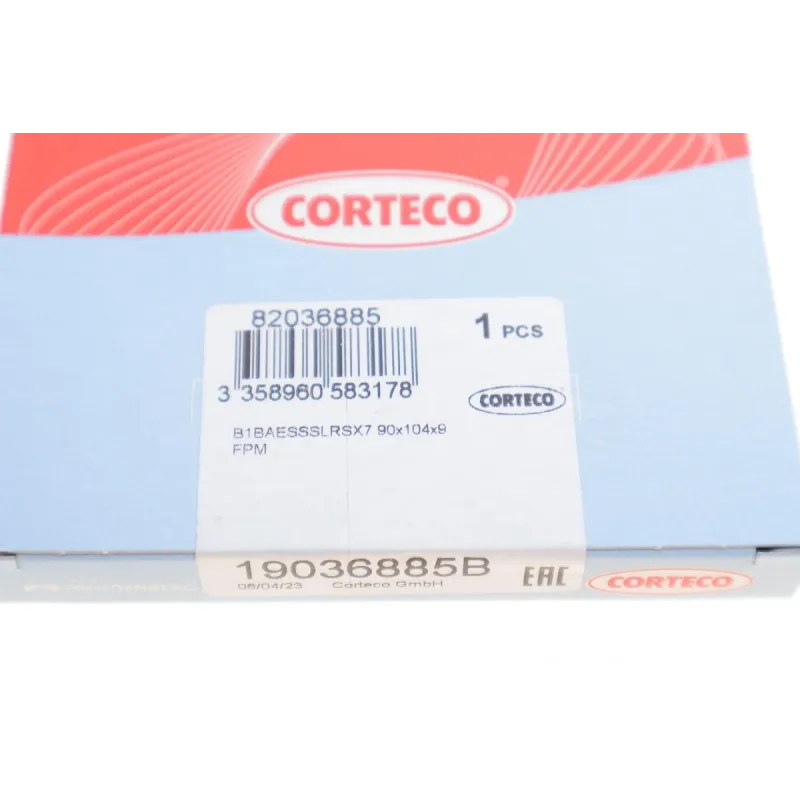 Сальник колінвалу задній CORTECO 19036885B для BMW 1 (E81) 118d 143 к.с. 2006-2012, 90x104x9 мм