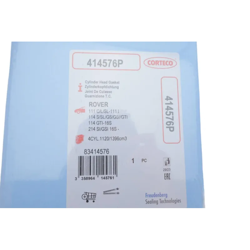 Прокладка ГБЦ CORTECO 414576P для Rover 200/400, MG TF 1.4-1.8i 1995-2005 (1.20mm)