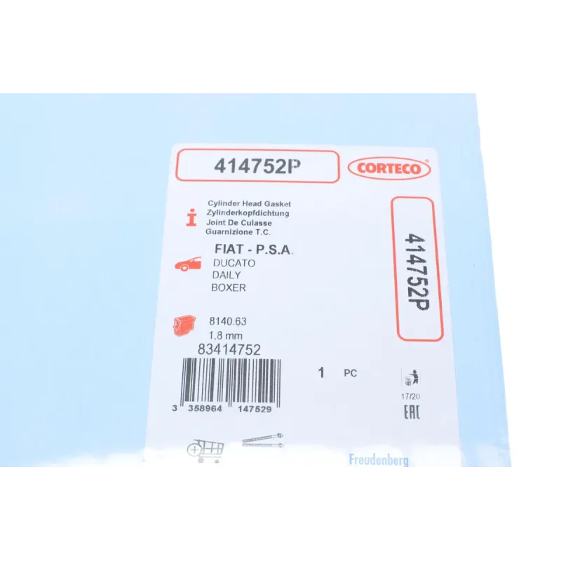 Прокладка ГБЦ Fiat Ducato 2.8D 02-/ Iveco Daily II 98- (2 метки) (1.8mm)