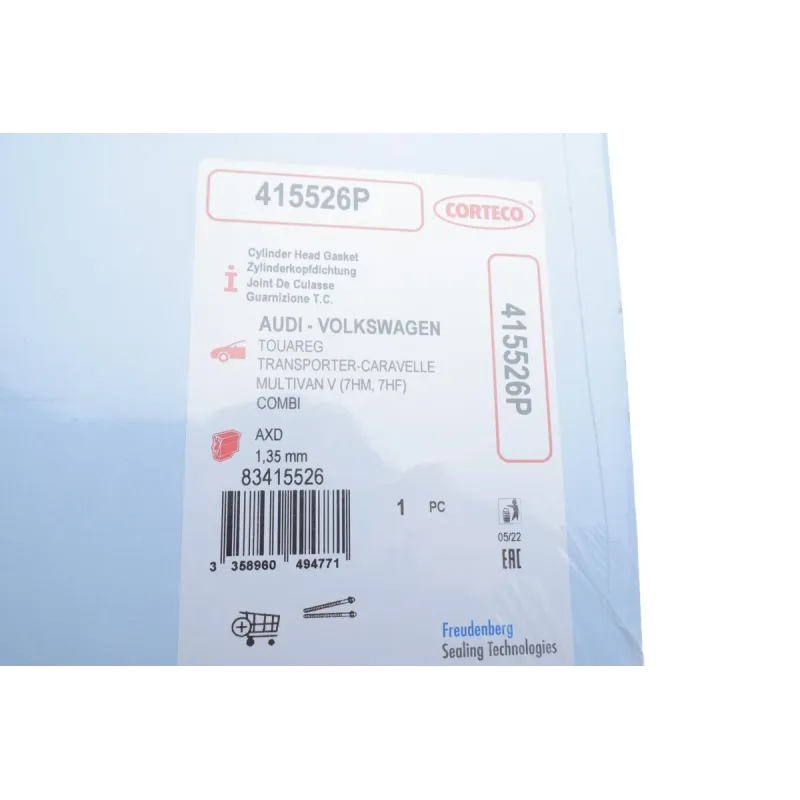 Прокладка ГБЦ VW T5 2.5TDI 03- (2 метки) (1.35mm)