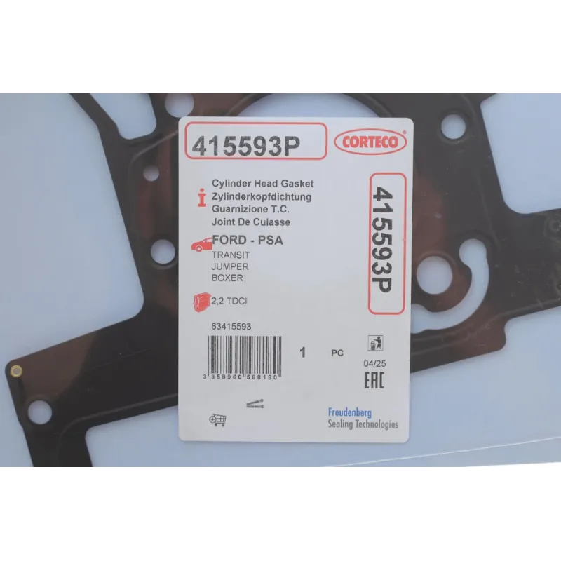 Прокладка ГБЦ Citroen/Ford 2.2HDI 06-, Ø87,50mm, 1.15 mm, (2 метки)