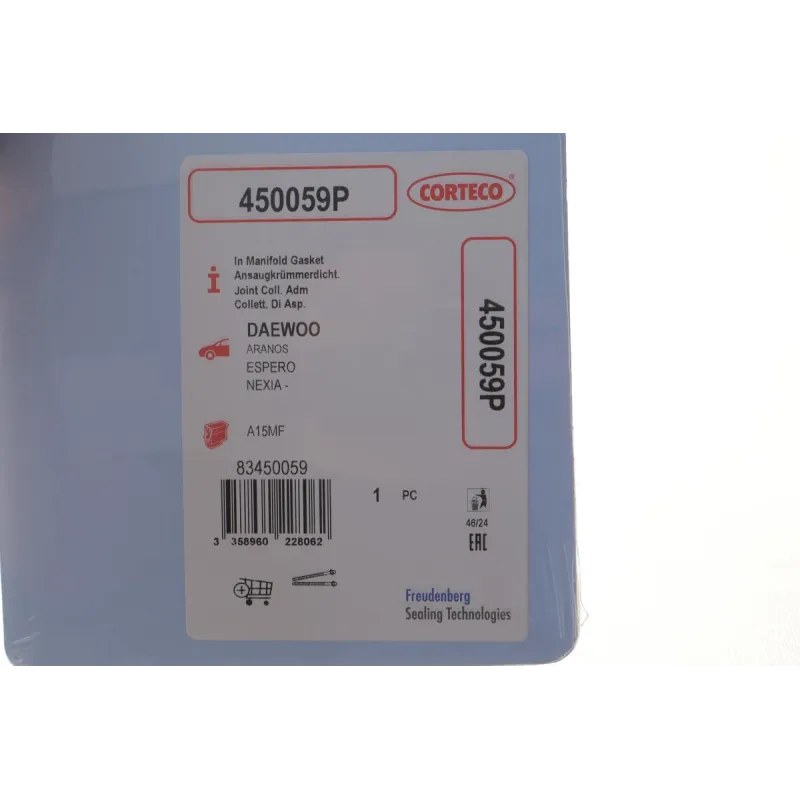 Прокладка впускного колектора CORTECO 450059P для Daewoo Lanos, Nubira 1.5-1.6 16V 1993-